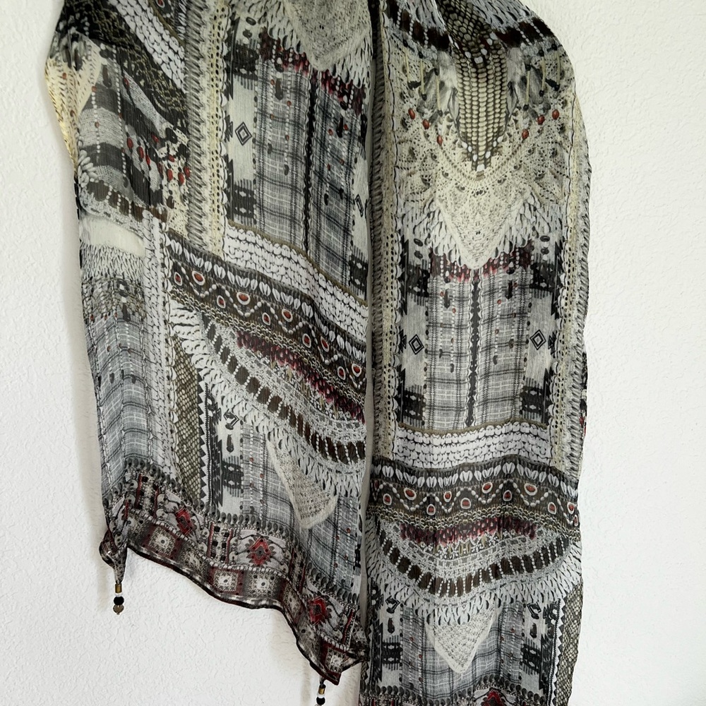 Camilla Oblong Patterned Scarf - Picture 5 of 5